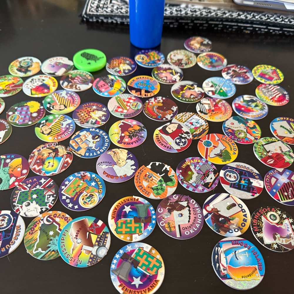 Vintage 90s State Pogs